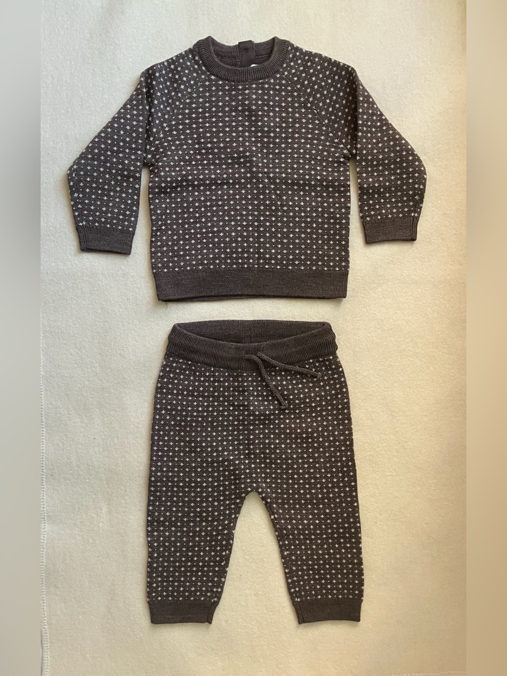 H&M Premium 100% Merino Wool Matching Sweater & Pants Set 4–6M NWT